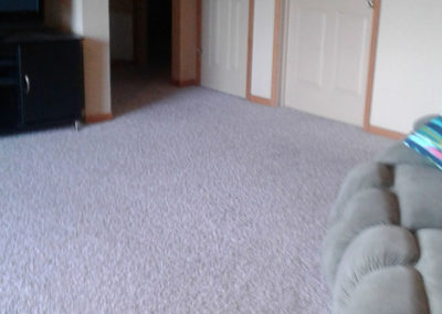 Family room carpet after being cleaned